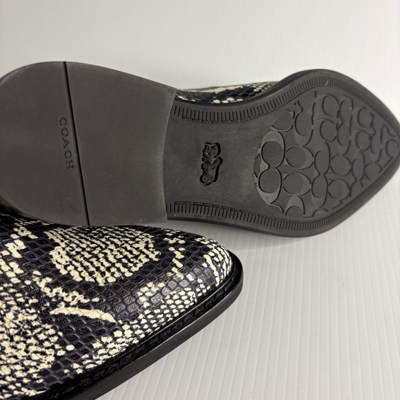 New Coach Bowery Bead Chain Leather Snakeskin G4368 Chelsea Ankle Boot 8 / 38.5 - Picture 14 of 16